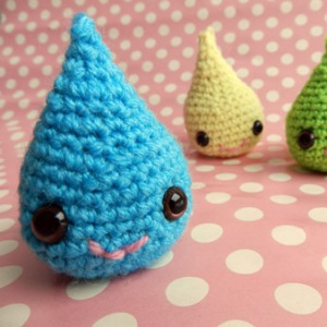 Gorgeously cute amigurumi raindrops over at Come What Wool