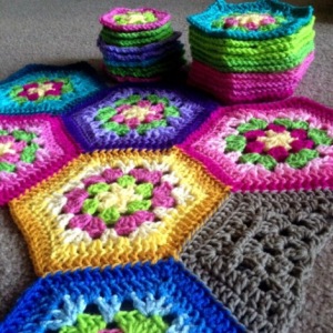 Rachele at BabyLove Brand is crocheting a beautiful blanket